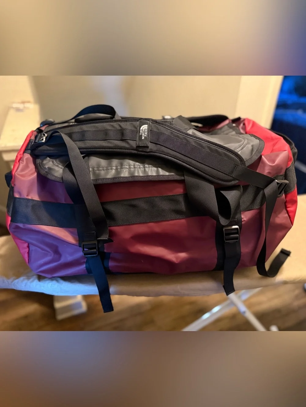 The North Face Red and Black Men’s Duffel Bag